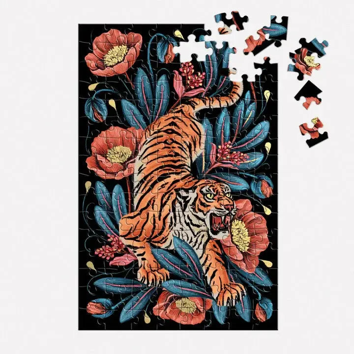 Courageous Tiger 128 Piece Matchbox Mini Jigsaw Puzzle Galison (ONLINE ORDER ONLY)