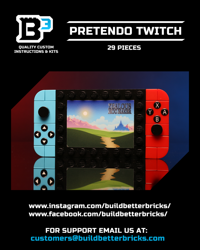 Custom Pretendo 2017 Handheld Console Building Set made using LEGO parts (Online Order Only)