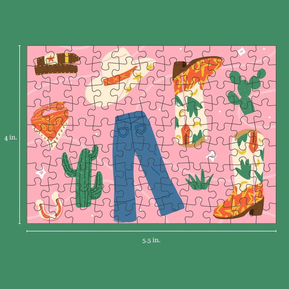 Cowgirls 99 Piece Mini Jigsaw Puzzle Puzzledly (ONLINE ORDER ONLY)