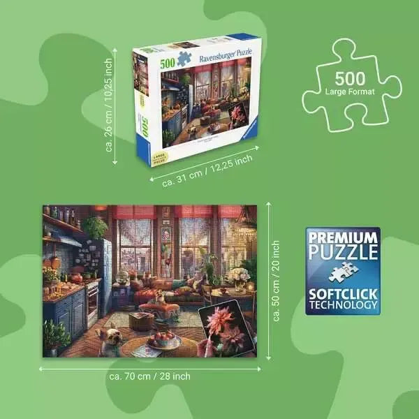 Cozy Boho Studio 500 Large Piece Jigsaw Puzzle Ravensburger
