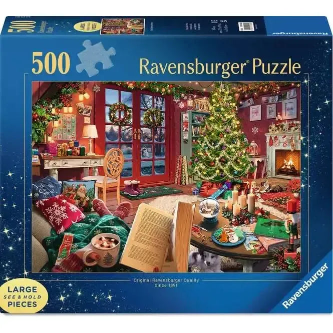 Cozy Christmas Retreat 500 Large Piece Jigsaw Puzzle Ravensburger