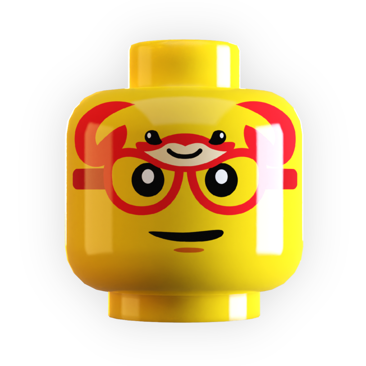 Crab / Beach Sunglasses on Minifig Head made using LEGO part (Online Order Only)