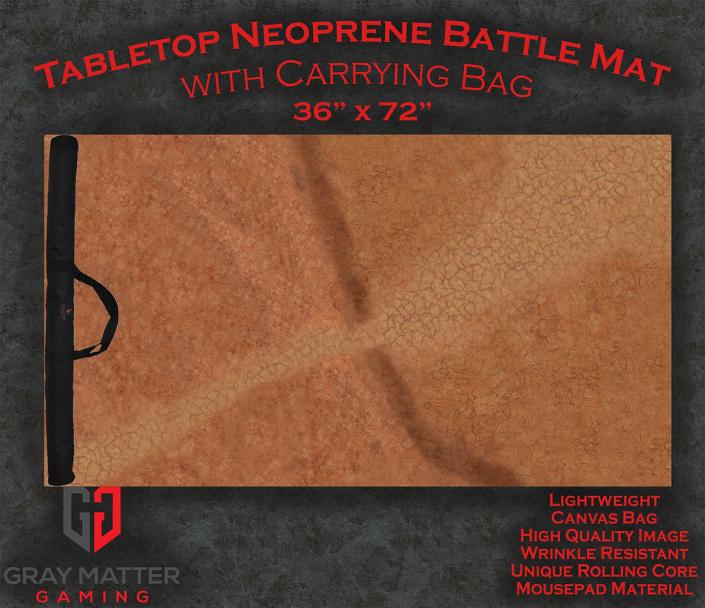 Cracked Earth - Neoprene Battle Mat with Bag (Online Order Only)