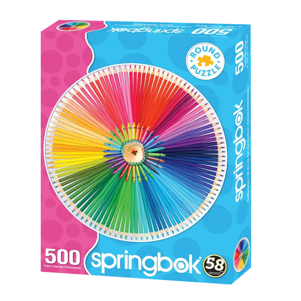 Crafty Colors 500 Piece Round Jigsaw Puzzle Springbok (ONLINE ORDER ONLY)
