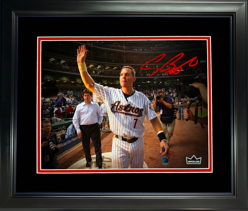 Framed Craig Biggio Houston Astros Facsimile Laser Engraved Signature Auto 11"x14" Baseball Photo HOFSM Holo (ONLINE ORDER ONLY)