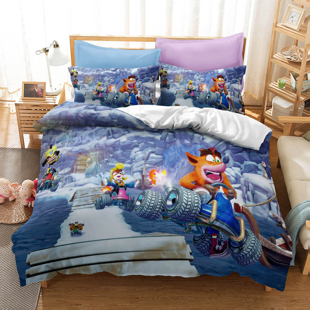 Crash Bandicoot Cosplay Bedding Set Quilt Cover Without Filler (Online Order Only)