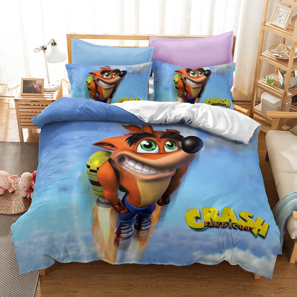 Crash Bandicoot Cosplay Bedding Set Quilt Cover Without Filler (Online Order Only)