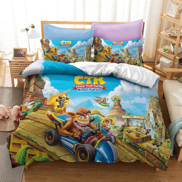 Crash Bandicoot Cosplay Bedding Set Quilt Cover Without Filler (Online Order Only)