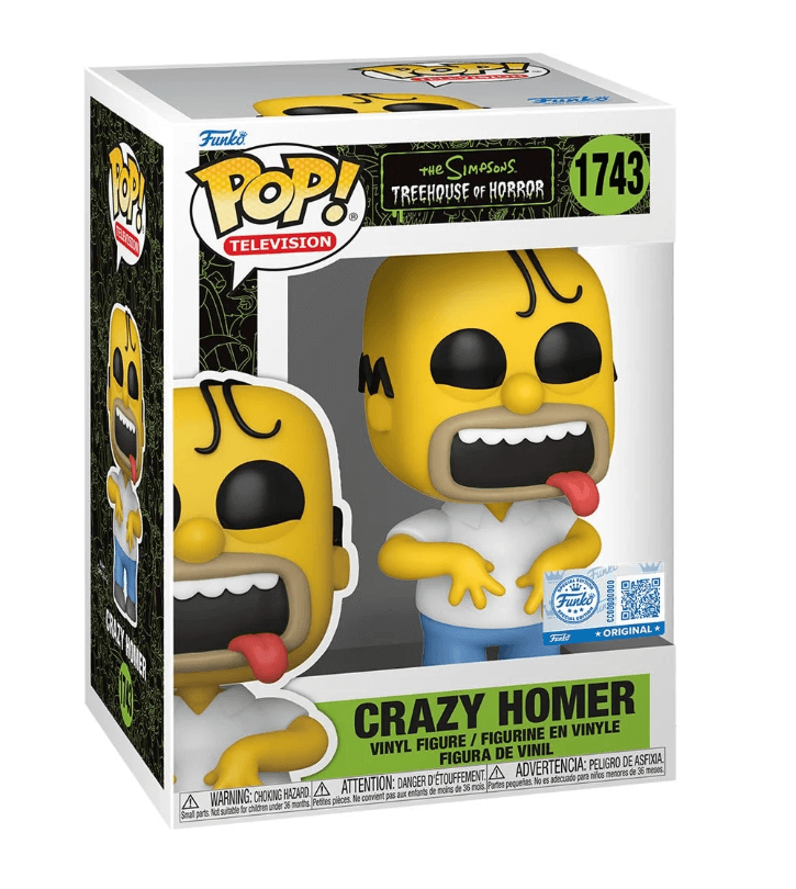 Funko POP! TV The Simpsons Crazy Homer Vinyl #1743 Specialty Series with Funko Protector (ONLINE ORDER ONLY)