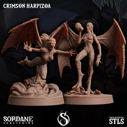 3D Printed Sordane Publishing Crimson Harpizoa 28 32mm D&D (Online Only)