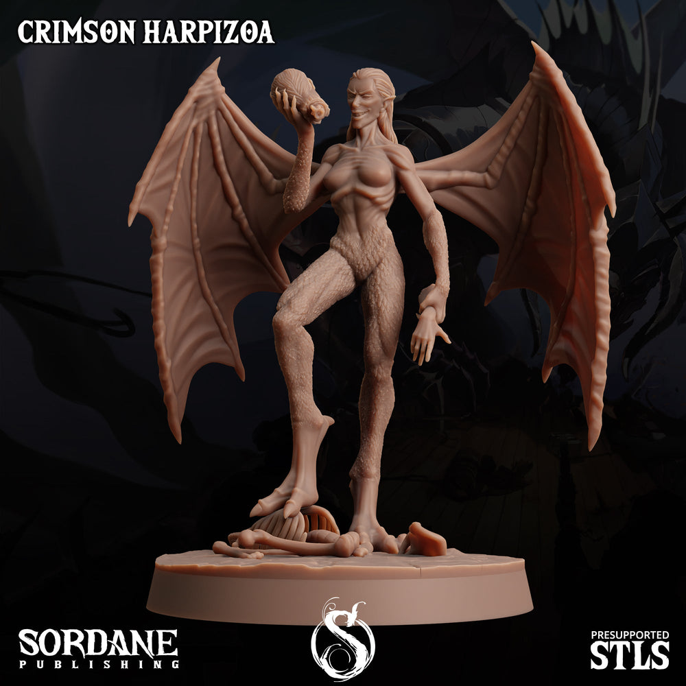 3D Printed Sordane Publishing Crimson Harpizoa 28 32mm D&D (Online Only)