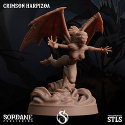 3D Printed Sordane Publishing Crimson Harpizoa 28 32mm D&D (Online Only)