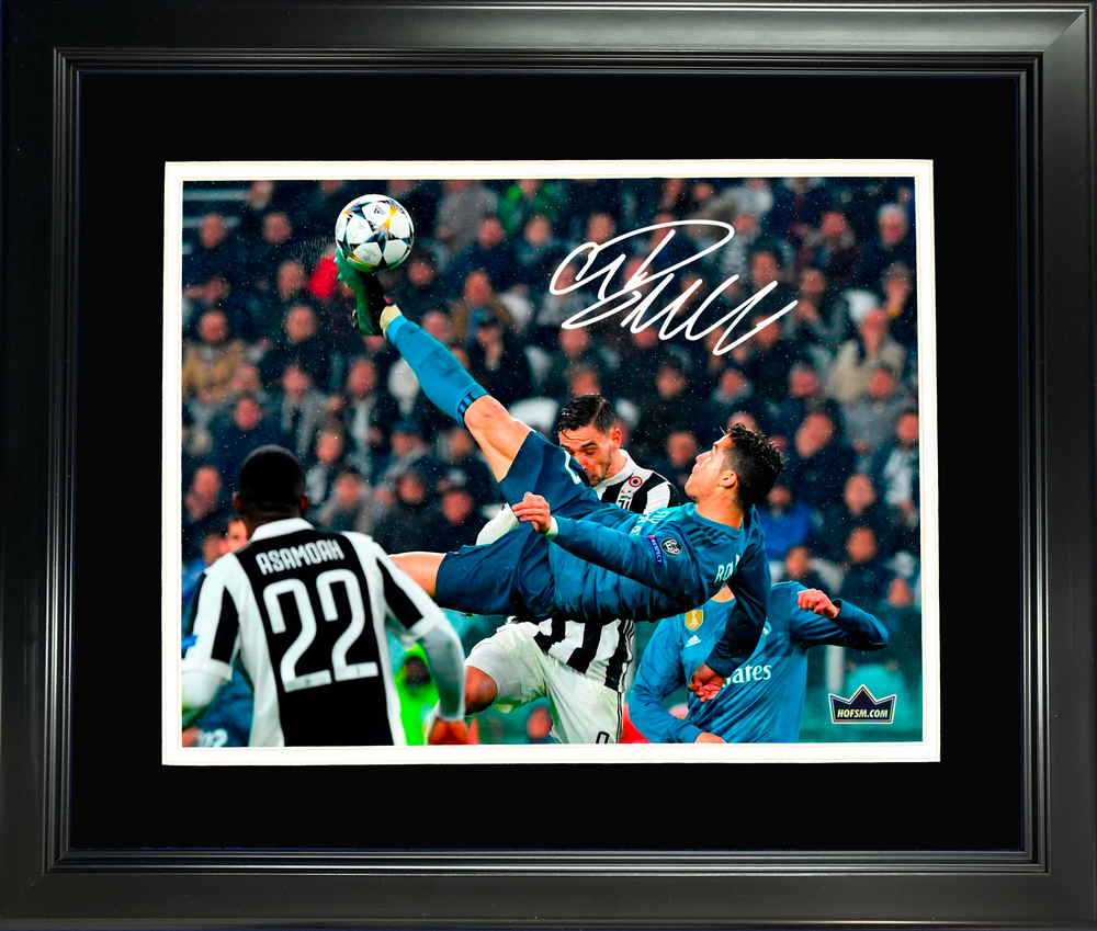 Framed Cristiano Ronaldo Real Madrid Facsimile Laser Engraved Signature Auto 11"x14" Soccer Photo HOFSM Holo (ONLINE ORDER ONLY)