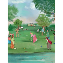 Croquet Afternoon by Tug Rice 500 Piece Jigsaw Puzzle NYPC