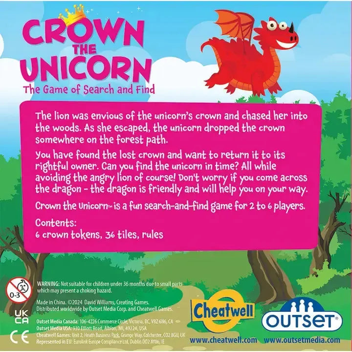 Crown the Unicorn - The Game of Search & Find - Outset (ONLINE ORDER ONLY)