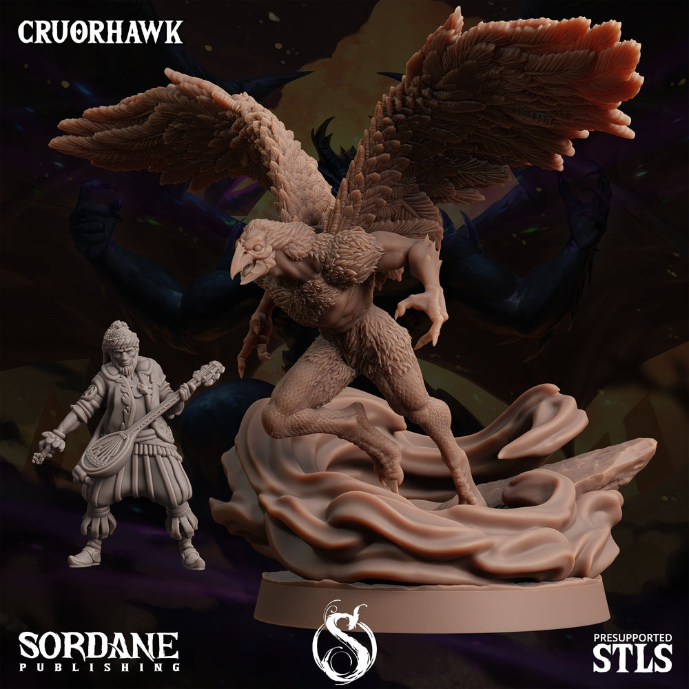 3D Printed Sordane Publishing Curorhawk Monster Mayhem II 28 32mm D&D (Online Only)