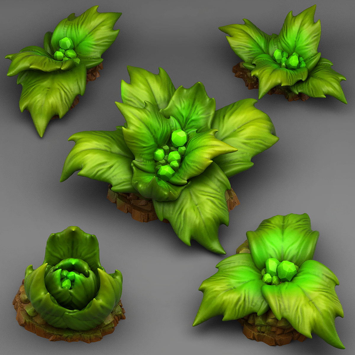 3D Printed Fantastic Plants and Rocks Crystal Tropical Plants 28mm - 32mm D&D Wargaming (Online Only)
