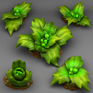 3D Printed Fantastic Plants and Rocks Crystal Tropical Plants 28mm - 32mm D&D Wargaming (Online Only)