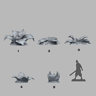 3D Printed Fantastic Plants and Rocks Crystal Tropical Plants 28mm - 32mm D&D Wargaming (Online Only)