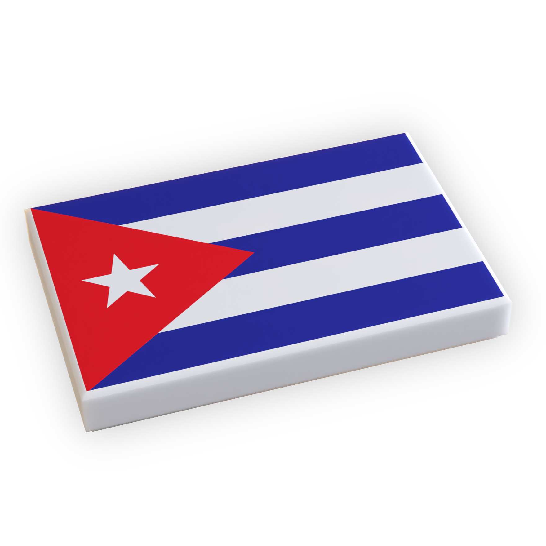Cuba Flag (2x3 Tile) made using LEGO part (Online Order Only)
