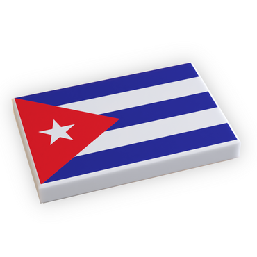 Cuba Flag (2x3 Tile) made using LEGO part (Online Order Only)