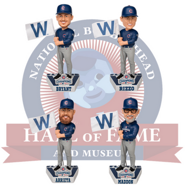 Chicago Cubs 2016 World Series Fly the W Bobbleheads (ONLINE ORDER ONLY)