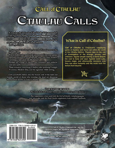 Call of Cthulhu 7e : Cults of Cthulhu - Roleplaying Game (Online Order Only)