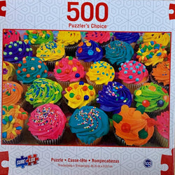 Cupcakes with Sprinkles Puzzler's Choice 500 Piece Jigsaw Puzzle Sure Lox (ONLINE ORDER ONLY)