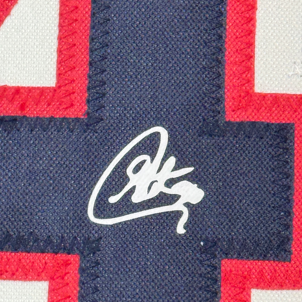 Framed Facsimile Autographed Stephen Steph Curry 35x39 2024 United States Team USA Blue Reprint Laser Auto Basketball Jersey (ONLINE ORDER ONLY)