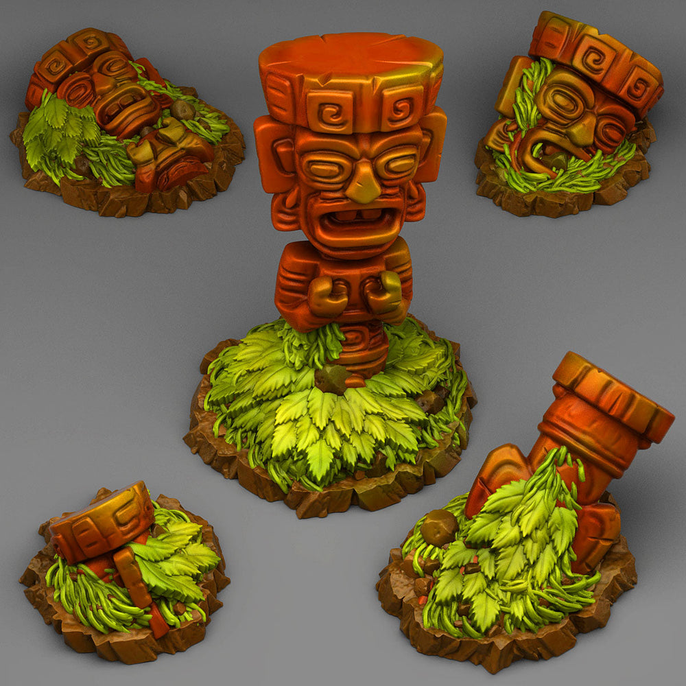 3D Printed Fantastic Plants and Rocks Cursed Jungle Totems 28mm - 32mm D&D Wargaming (Online Only)
