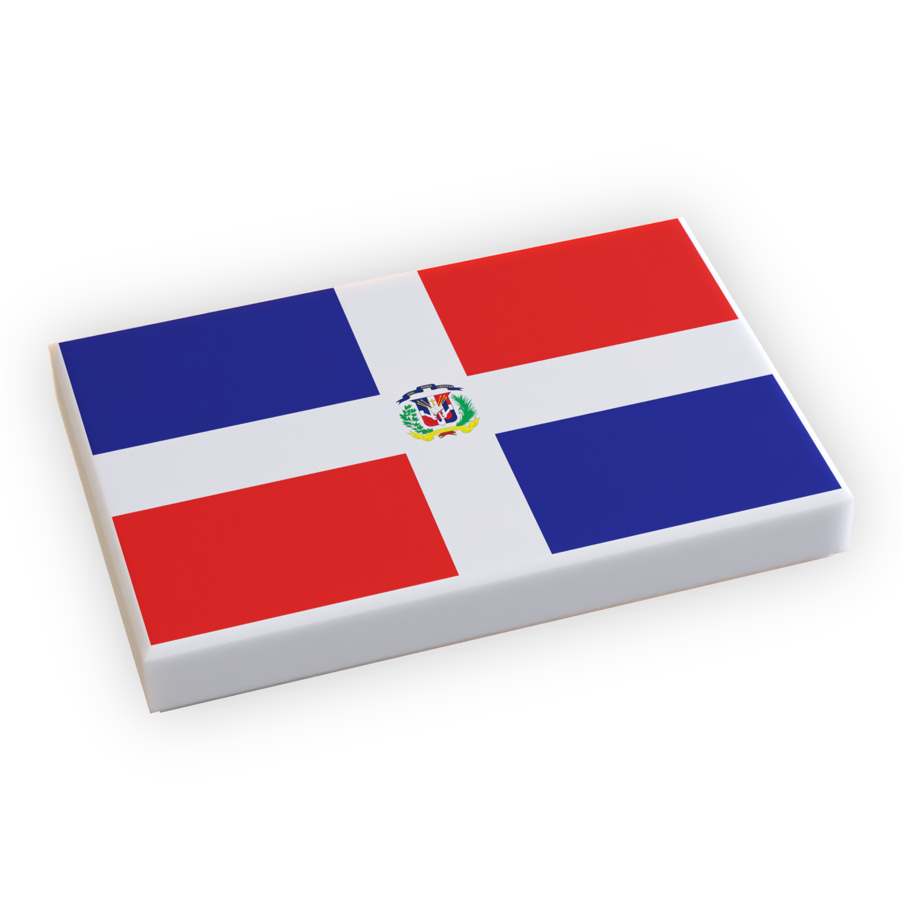 Dominican Republic Flag (2x3 Tile) made using LEGO part (Online Order Only)