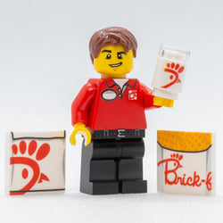 Brick-Fil-A Stand with Employee Minifig (ONLINE ORDER ONLY)