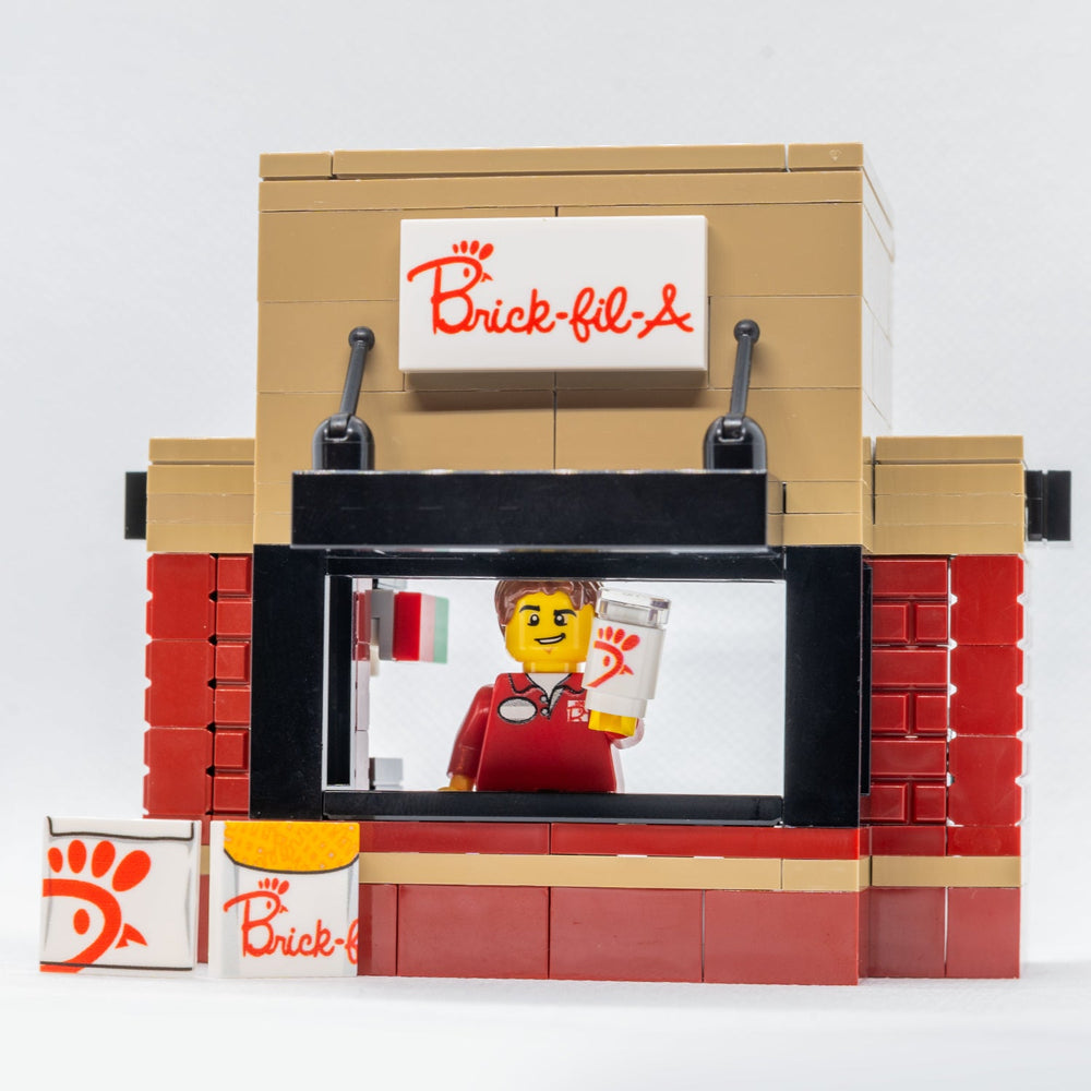 Brick-Fil-A Stand with Employee Minifig (ONLINE ORDER ONLY)