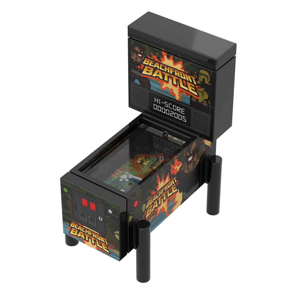 Beachfront Battle Brick Wars Pinball Arcade Machine Building Set