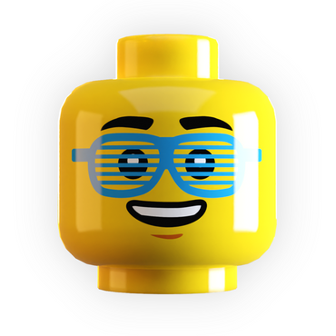 Shutter Shades Minifig Head made using LEGO part (Online Order Only)