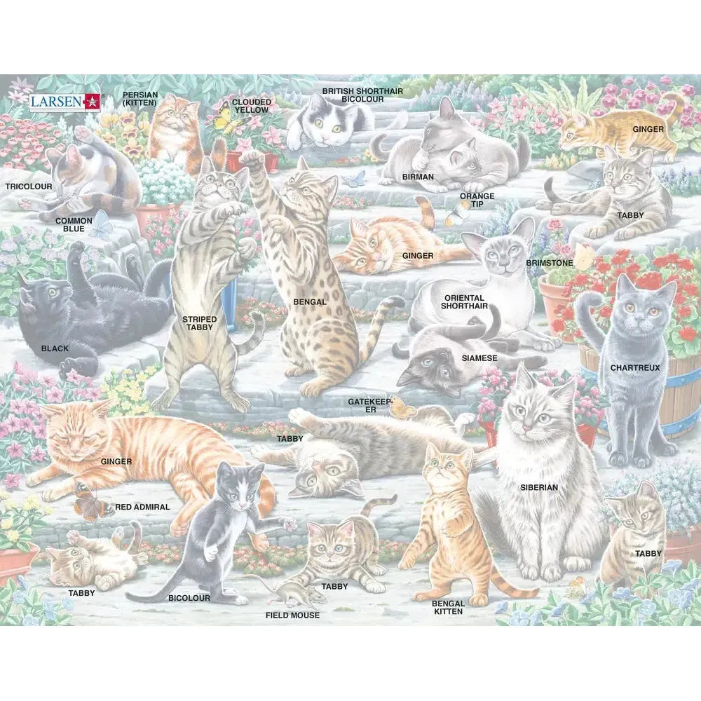 Cute Cats 45 Piece Tray Jigsaw Puzzle Larsen