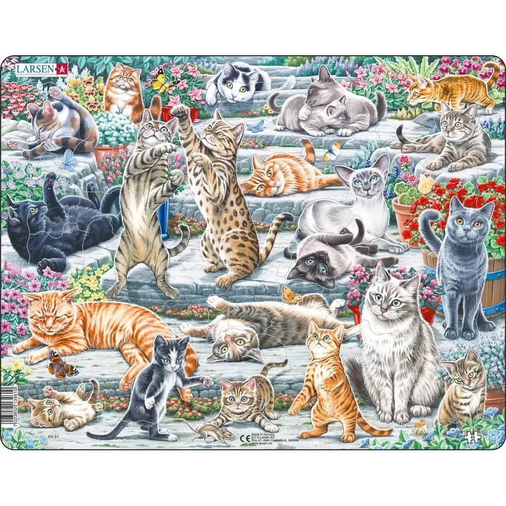 Cute Cats 45 Piece Tray Jigsaw Puzzle Larsen