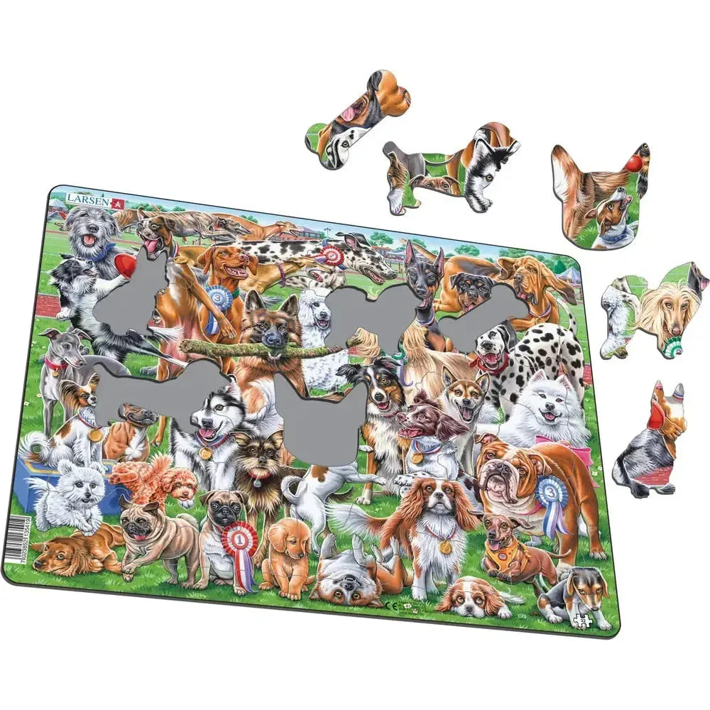 Cute Dogs 32 Piece Tray Jigsaw Puzzle Larsen