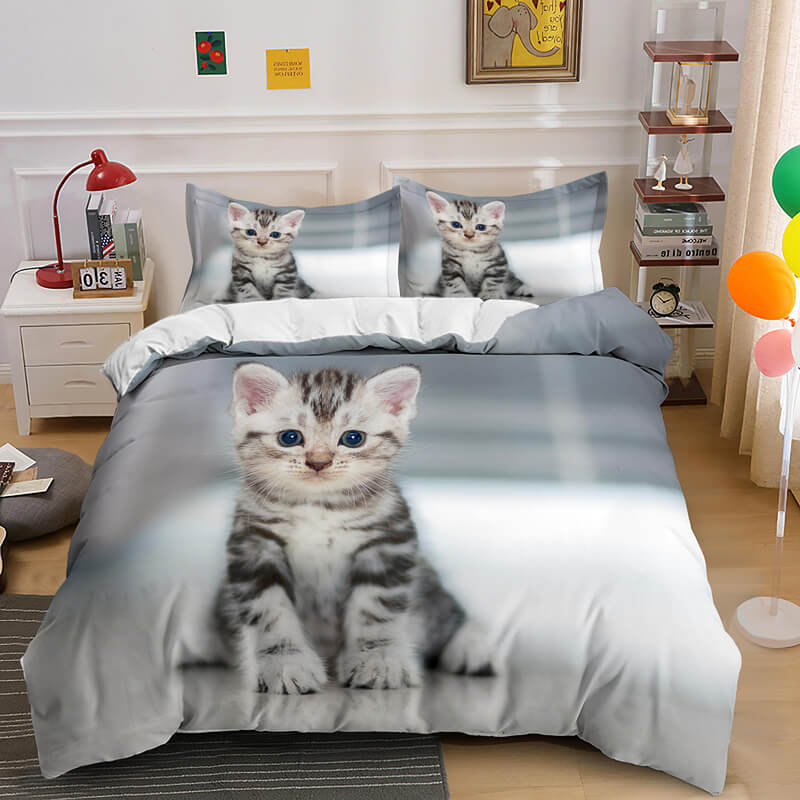 Cute Animal Pet Cats Bedding Set Quilt Covers Without Filler (Online Order Only)