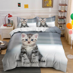 Cute Animal Pet Cats Bedding Set Quilt Covers Without Filler (Online Order Only)