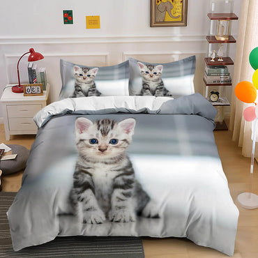 Cute Animal Pet Cats Bedding Set Quilt Covers Without Filler (Online Order Only)