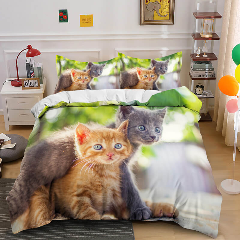 Cute Animal Pet Cats Bedding Set Quilt Covers Without Filler (Online Order Only)