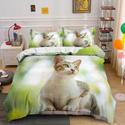 Cute Animal Pet Cats Bedding Set Duvet Covers (Online Order Only)