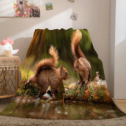 Cute Animals Soft Flannel Fleece Throw Blanket (Online Order Only)