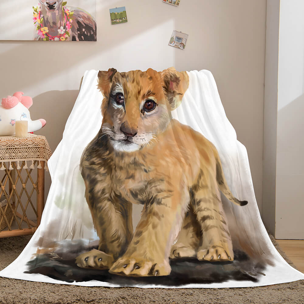 Cute Animals Soft Flannel Fleece Throw Blanket (Online Order Only)
