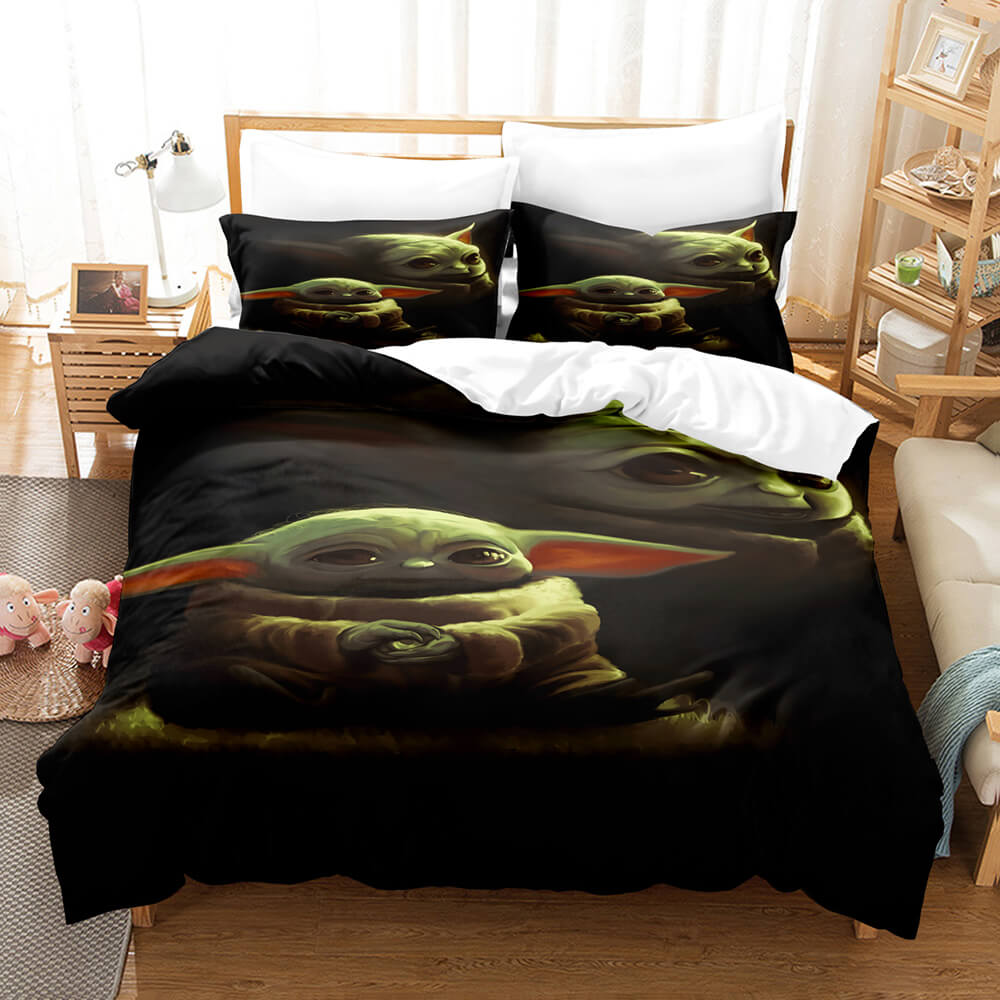 Cute Baby Yoda Cosplay Bedding Set Quilt Cover Without Filler (Online Order Only)