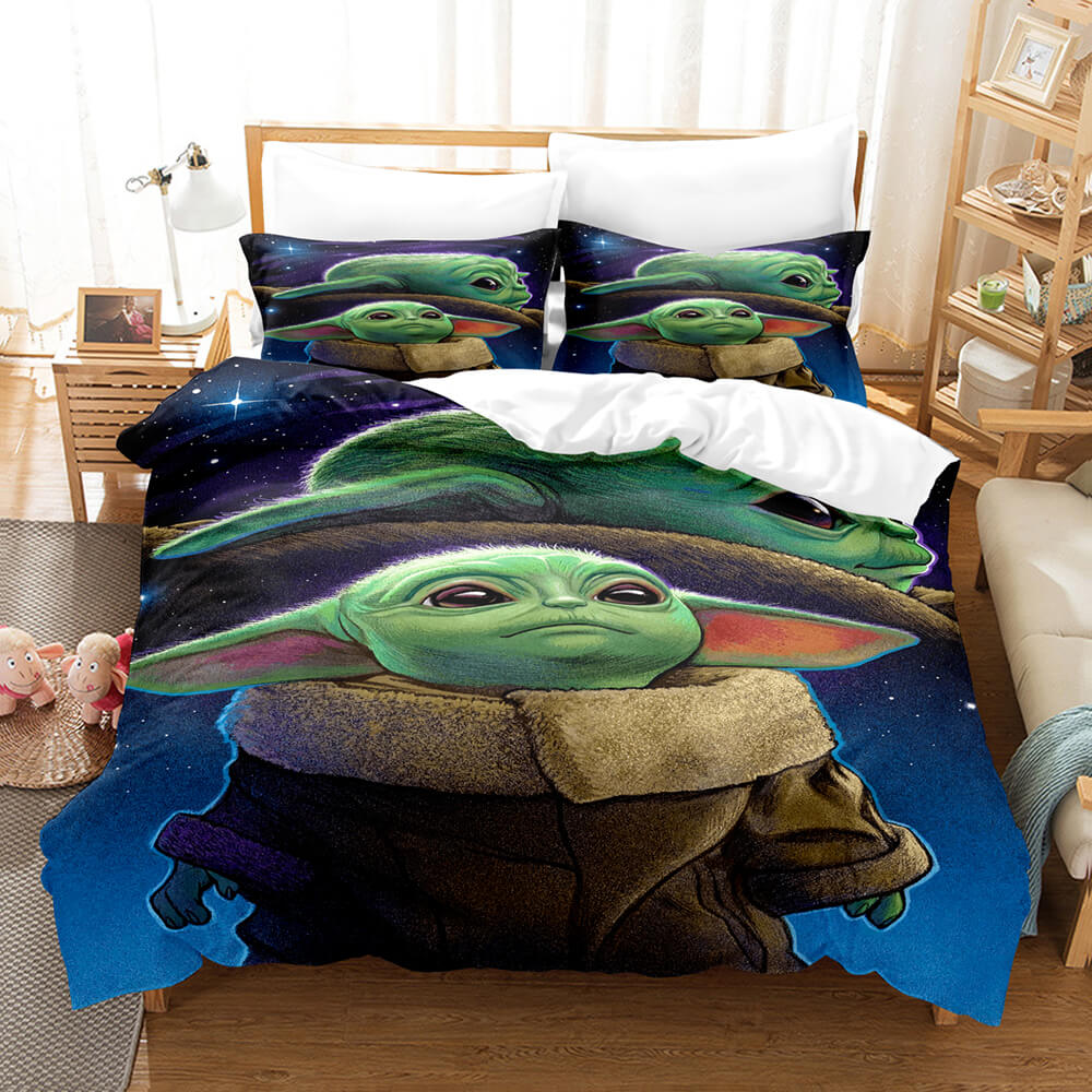 Cute Baby Yoda Cosplay Bedding Set Quilt Cover Without Filler (Online Order Only)