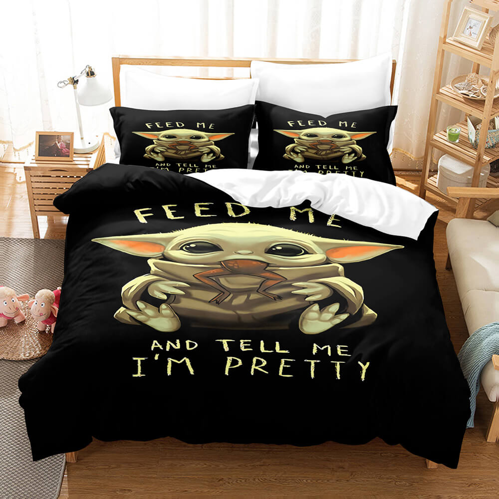 Cute Baby Yoda Cosplay Bedding Set Quilt Cover Without Filler (Online Order Only)