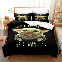 Cute Baby Yoda Cosplay Bedding Set Quilt Cover Without Filler (Online Order Only)