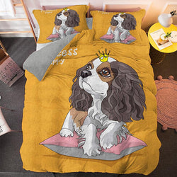 Cute Dog Cartoon Pug Bedding Set Duvet Covers (Online Order Only)